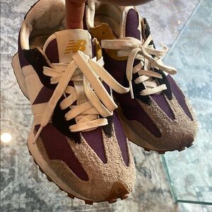 New Balance Purple and Tan Sneakers